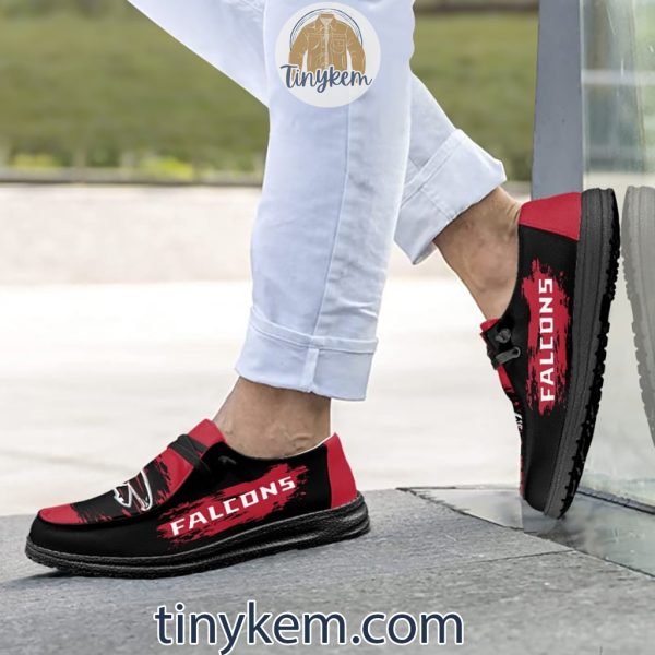 Atlanta Falcons Dude Canvas Loafer Shoes