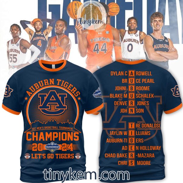 Auburn Basketball Champions SEC 2024 Let’s Go Tigers Tshirt, Hoodie