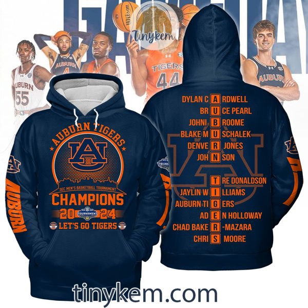 Auburn Basketball Champions SEC 2024 Let’s Go Tigers Tshirt, Hoodie