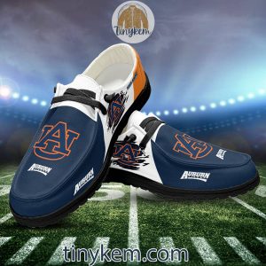 Auburn Tigers Customized Canvas Loafer Dude Shoes2B6 BYur3