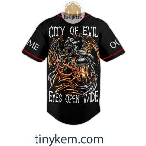 Avenged Sevenfold Customized Baseball Jersey City Of Evil Eyes Open Wide2B3 FVF9g