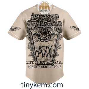 Avenged Sevenfold North American Tour Baseball Jersey With Cap2B2 Duy5d