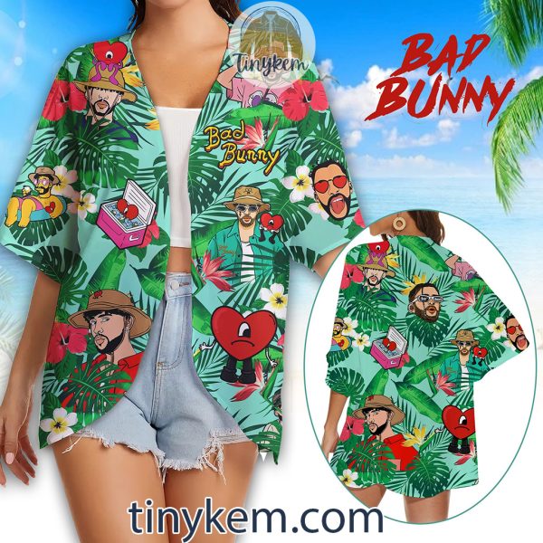Bad Bunny Hawaiian Kimono Beach