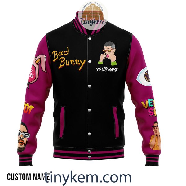 Bad Bunny Sunflower Customized Baseball Jacket