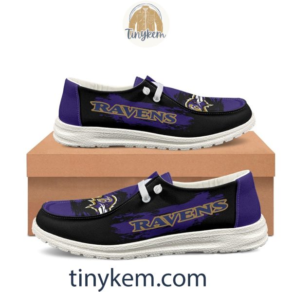 Baltimore Ravens Dude Canvas Loafer Shoes