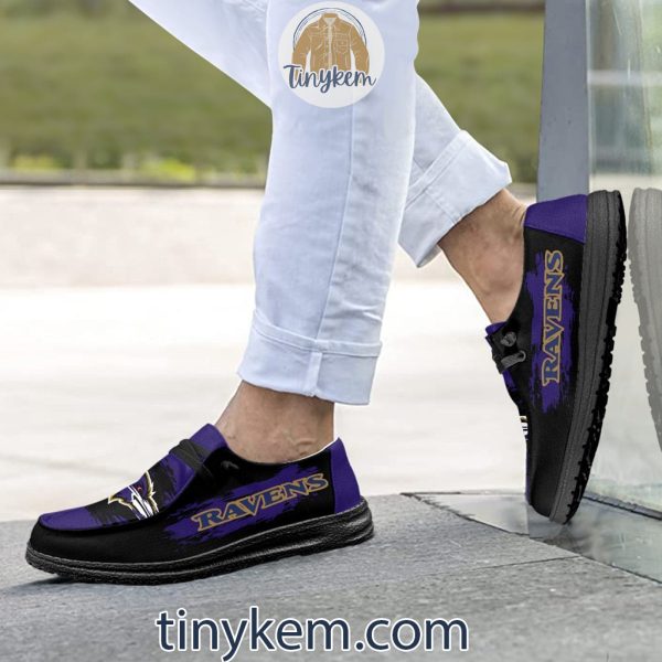 Baltimore Ravens Dude Canvas Loafer Shoes