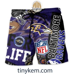 Baltimore Ravens Hawaiian Shirt and Beach Shorts2B3 tE8Sj