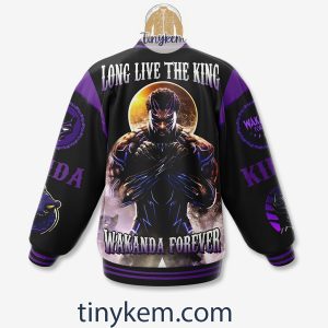 Black Panther Customized Baseball Jacket Long Live The King2B3 kIVzr