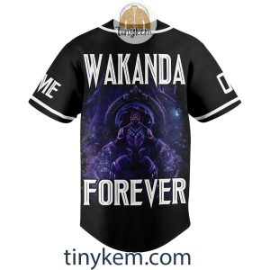 Black Panther Customized Baseball Jersey Wakanda Forever2B3 DU4x0