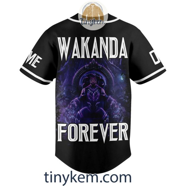 Black Panther Customized Baseball Jersey: Wakanda Forever