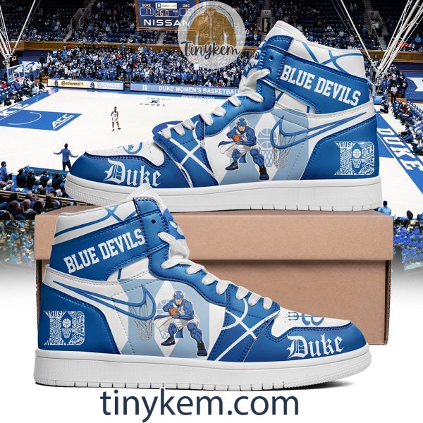 Blue Devils Mascot Air Jordan 1 High Top Shoes