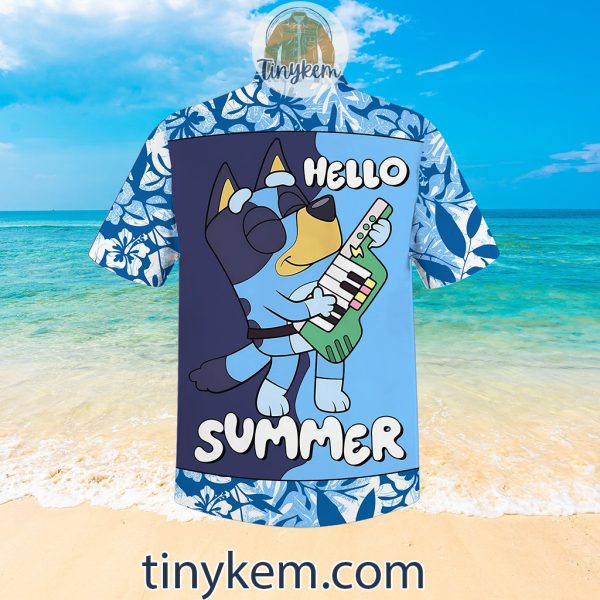 Bluey Aloha Hawaiian Shirt: Hello Summer