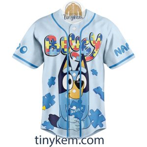 Bluey Autism Customized Baseball Jersey I See Your True Colors2B2 825YY