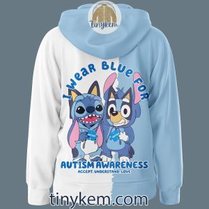 Bluey Autism Zipper Hoodie I Wear Blue For Autism Awareness2B3 haH5o