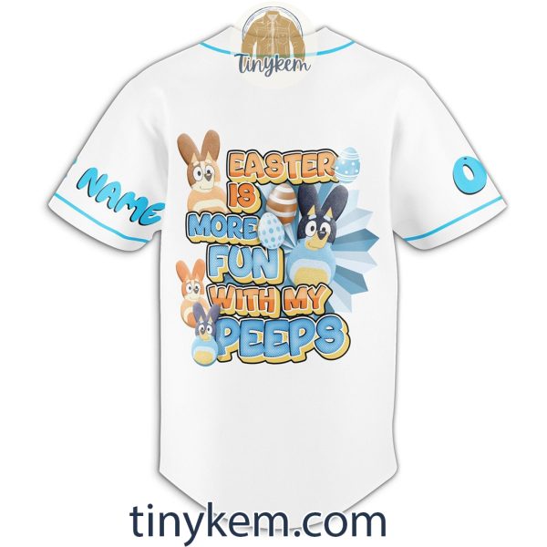 Bluey Easter Day Customized Baseball Jersey