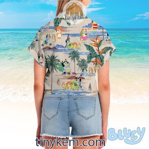 Bluey Family Summer Vacation Hawaiian Shirt2B3 fpwUC