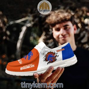 Boise State Broncos Customized Canvas Loafer Dude Shoes2B10 22p7W