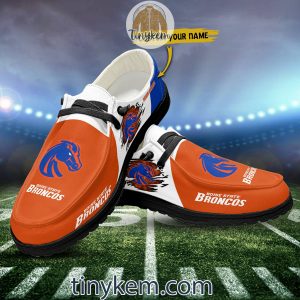 Boise State Broncos Customized Canvas Loafer Dude Shoes2B7 45Bzu