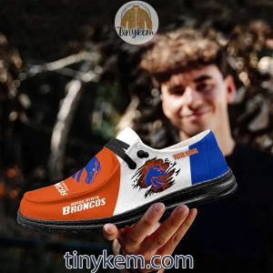 Boise State Broncos Customized Canvas Loafer Dude Shoes2B9 T3pVx