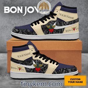 Bon Jovi Air Jordan 1 High Top Shoes