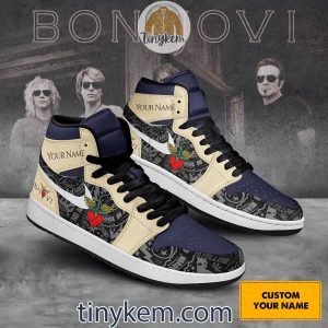 Bon Jovi Personalized Air Jordan 1 High Top Shoes2B2 W2biI