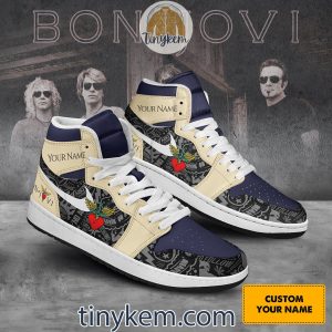 Bon Jovi Personalized Air Jordan 1 High Top Shoes2B4 UFC5n