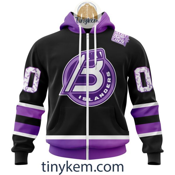 Bridgeport Islanders Hockey Fight Cancer Hoodie, Tshirt