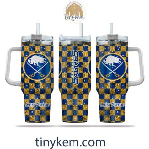 Buffalo Sabres Customized 40oz Tumbler With Plaid Design2B8 t98lC