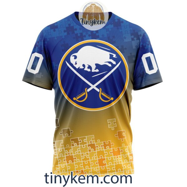 Buffalo Sabres Customized Tshirt, Hoodie With Autism Awareness 2024 Design