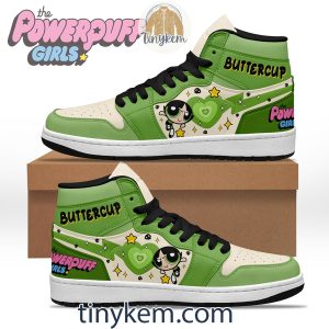 Buttercup In The Powerpuff Girls Air Jordan 1 High Top Shoes