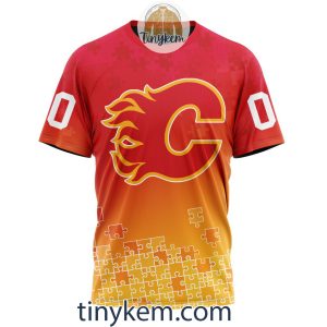 Calgary Flames Customized Tshirt Hoodie With Autism Awareness 2024 Design2B6 pIQkN