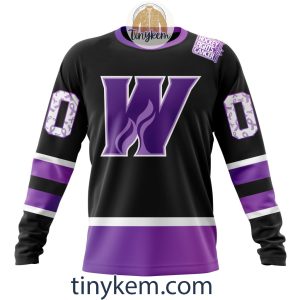 Calgary Wranglers Hockey Fight Cancer Hoodie Tshirt2B4 vLwi4