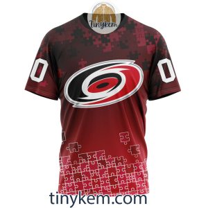 Carolina Hurricanes Customized Tshirt Hoodie With Autism Awareness 2024 Design2B6 j4XPB