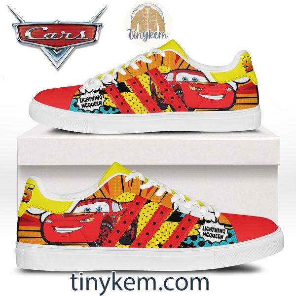 Cars Lightning Mcqueen Leather Skate Shoes