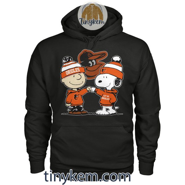 Charlie and Snoopy In Baltimore Orioles Shirt