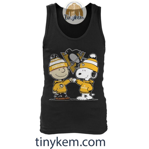 Charlie and Snoopy In Pittsburgh Penguins Jersey Shirt