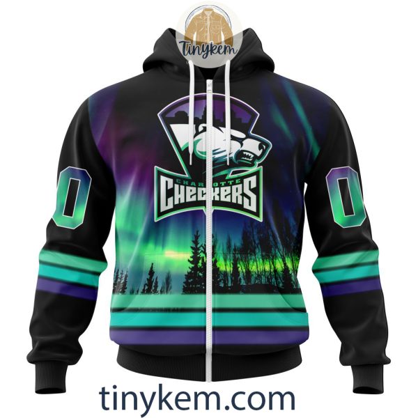 Charlotte Checkers Northern Lights Hoodie, Tshirt, Sweatshirt