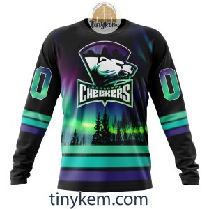 Charlotte Checkers Northern Lights Hoodie Tshirt Sweatshirt2B4 5PgDB