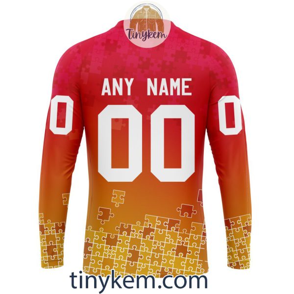 Chicago Blackhawks Customized Tshirt, Hoodie With Autism Awareness 2024 Design