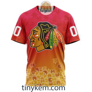 Chicago Blackhawks Customized Tshirt Hoodie With Autism Awareness 2024 Design2B6 WVidM