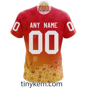 Chicago Blackhawks Customized Tshirt Hoodie With Autism Awareness 2024 Design2B7 ysL3P