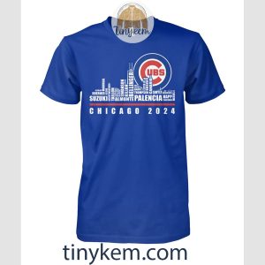 Chicago Cubs With Santa Hat And Christmas Light Shirt