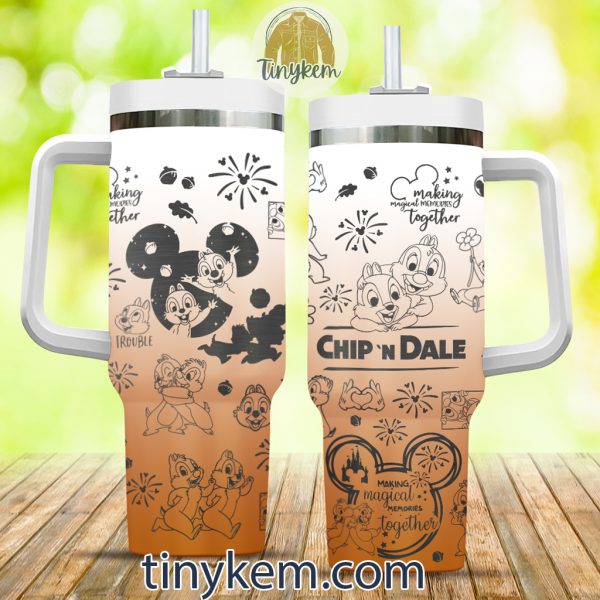 Chip and Dale 40Oz Engraved Tumbler