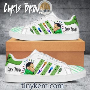 Chris Brown 2024 Tour Leather Skate Shoes2B3 M3ZPV