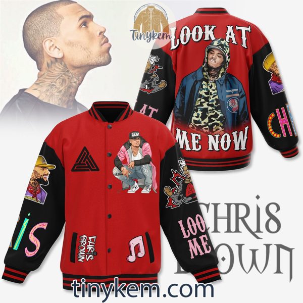 Chris Brown Look At Me Now Baseball Jacket