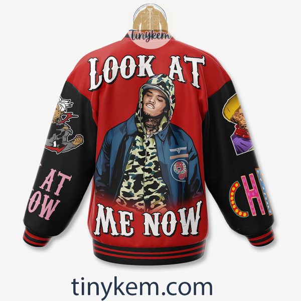 Chris Brown Look At Me Now Baseball Jacket