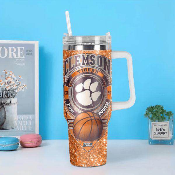 Clemson Tigers March Madness 2024 Customized 40Oz Tumbler