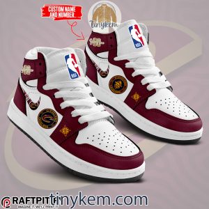 Cleveland Cavaliers Air Jordan 1 High Top Shoes2B2 mom6E