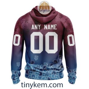 Colorado Avalanche Customized Tshirt Hoodie With Autism Awareness 2024 Design2B3 1gOUc