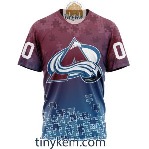 Colorado Avalanche Customized Tshirt Hoodie With Autism Awareness 2024 Design2B6 BE02q